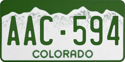 CO license plate AAC594