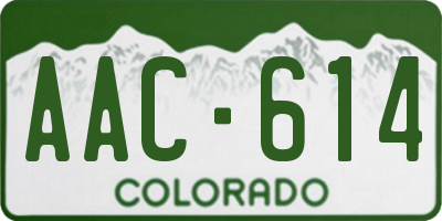 CO license plate AAC614