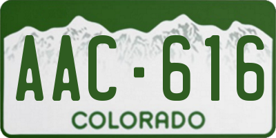 CO license plate AAC616