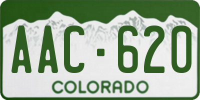 CO license plate AAC620