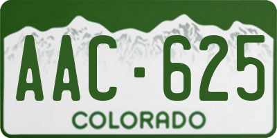 CO license plate AAC625