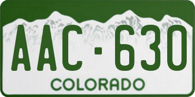 CO license plate AAC630