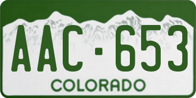 CO license plate AAC653