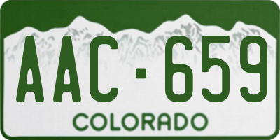 CO license plate AAC659