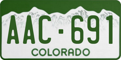 CO license plate AAC691