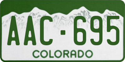 CO license plate AAC695