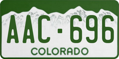 CO license plate AAC696