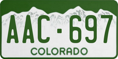 CO license plate AAC697