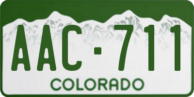 CO license plate AAC711
