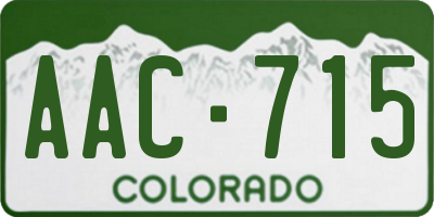 CO license plate AAC715