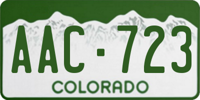CO license plate AAC723