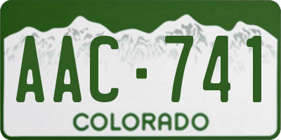 CO license plate AAC741