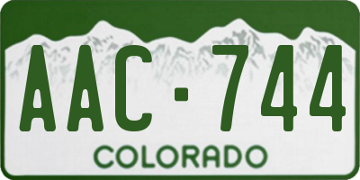 CO license plate AAC744