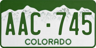 CO license plate AAC745
