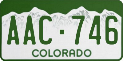 CO license plate AAC746