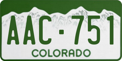 CO license plate AAC751