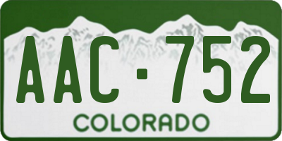 CO license plate AAC752