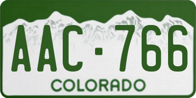 CO license plate AAC766