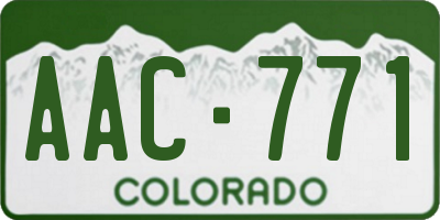 CO license plate AAC771