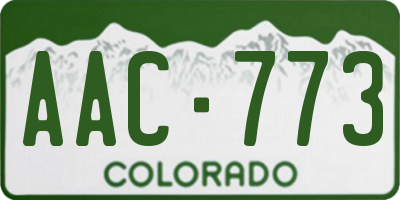 CO license plate AAC773