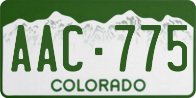 CO license plate AAC775