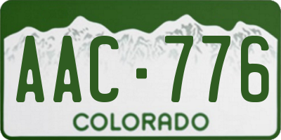 CO license plate AAC776