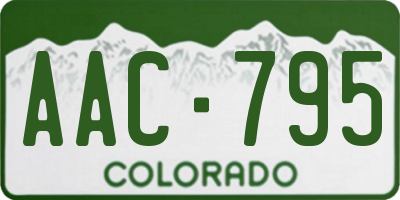 CO license plate AAC795