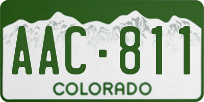 CO license plate AAC811
