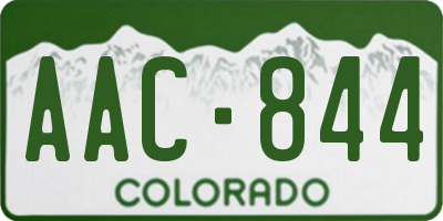 CO license plate AAC844