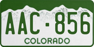 CO license plate AAC856