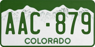 CO license plate AAC879