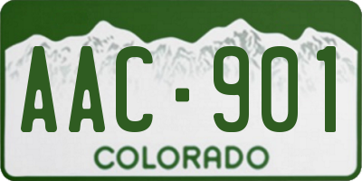 CO license plate AAC901