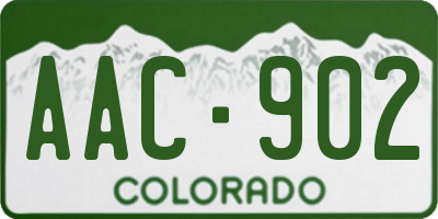 CO license plate AAC902