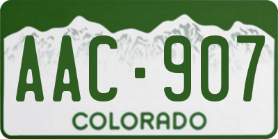 CO license plate AAC907