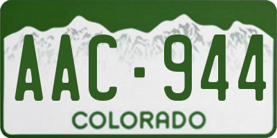 CO license plate AAC944