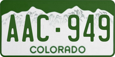 CO license plate AAC949