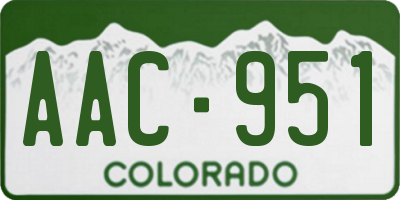 CO license plate AAC951