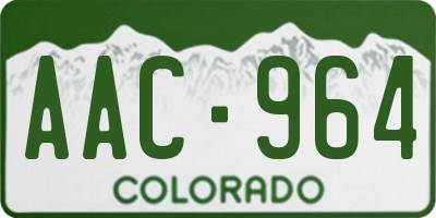 CO license plate AAC964