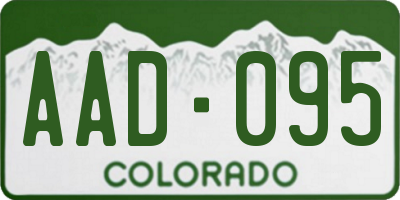 CO license plate AAD095