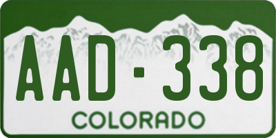 CO license plate AAD338