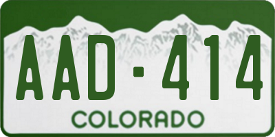 CO license plate AAD414