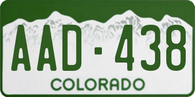 CO license plate AAD438