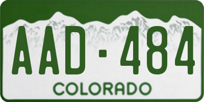 CO license plate AAD484