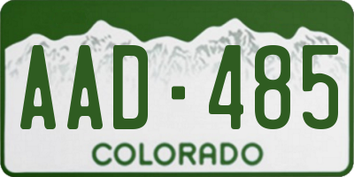 CO license plate AAD485