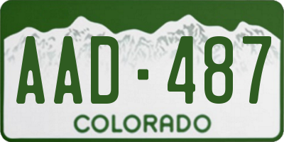 CO license plate AAD487