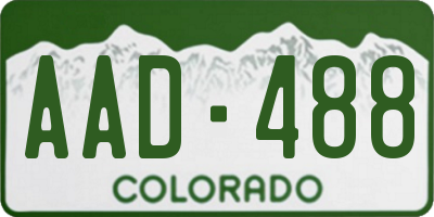 CO license plate AAD488