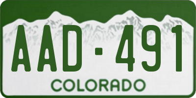 CO license plate AAD491