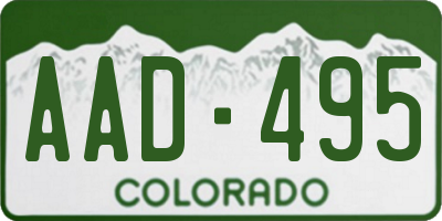 CO license plate AAD495