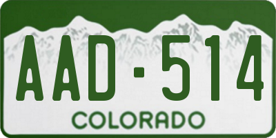 CO license plate AAD514