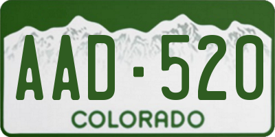 CO license plate AAD520